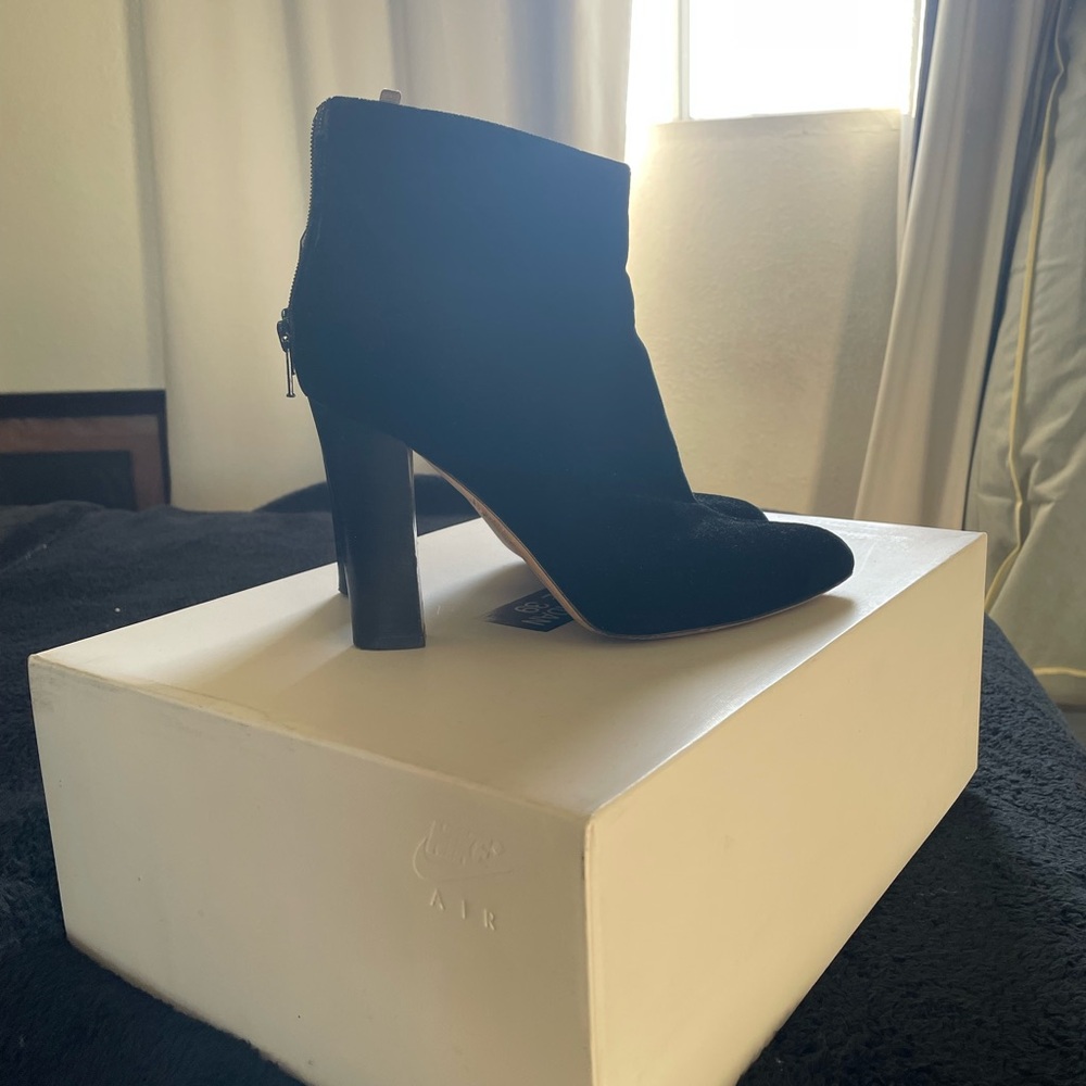 SJP by Sarah Jessica Parker Black Suede Heeled Ankle Boot